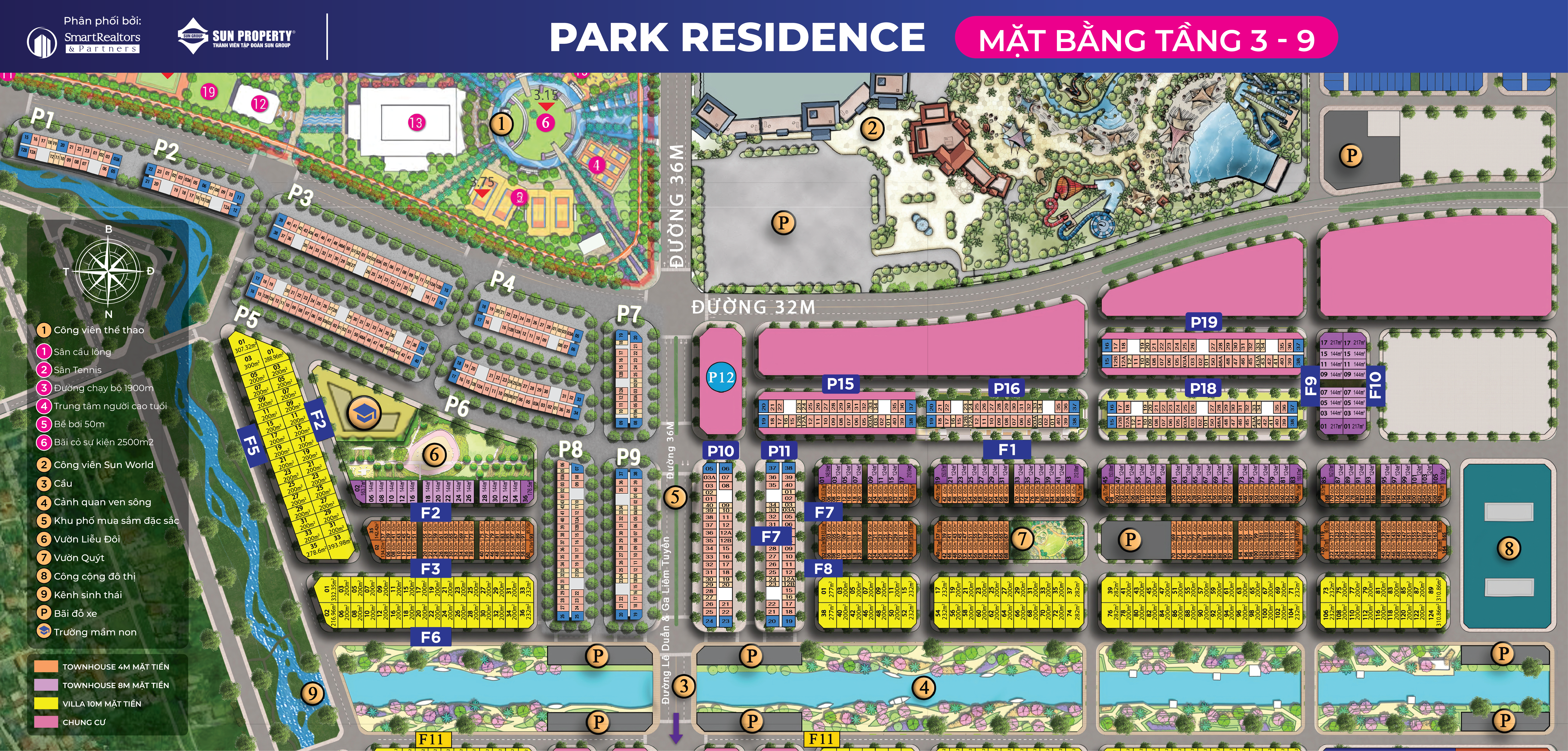 Mặt bằng quy hoạch Sun Urban City Phủ Lý Hà Nam mới nhất  